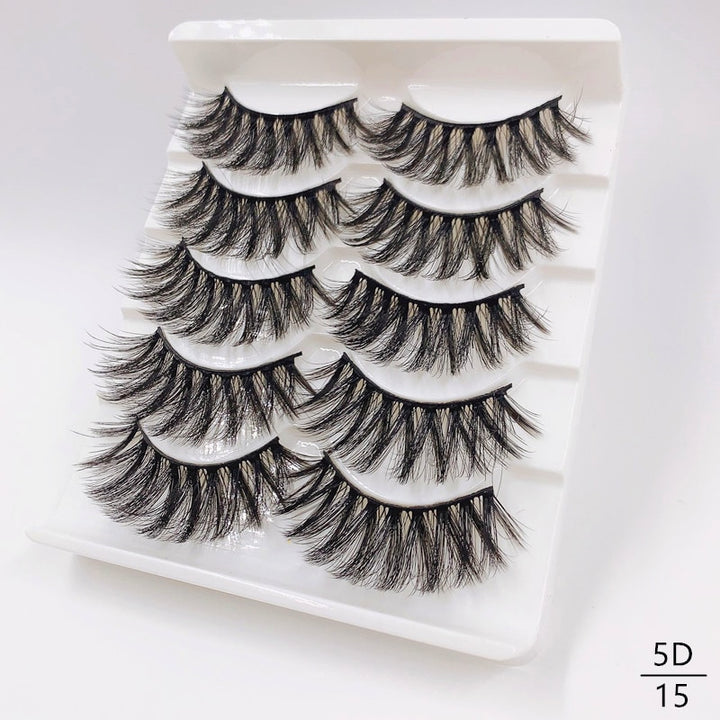 Fluffy Natural False Eyelashes 5D15