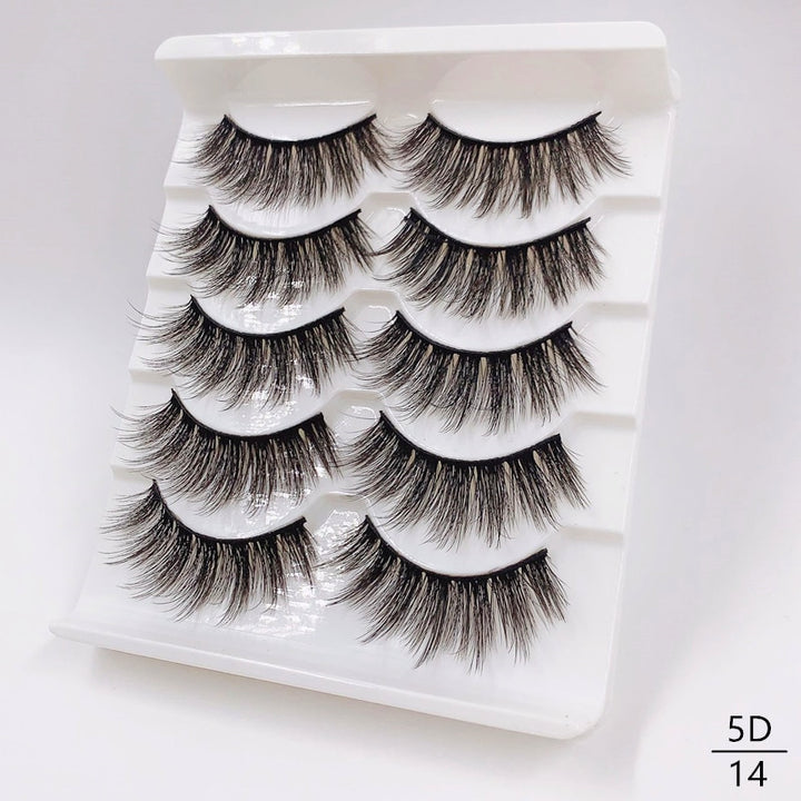 Fluffy Natural False Eyelashes 5D14