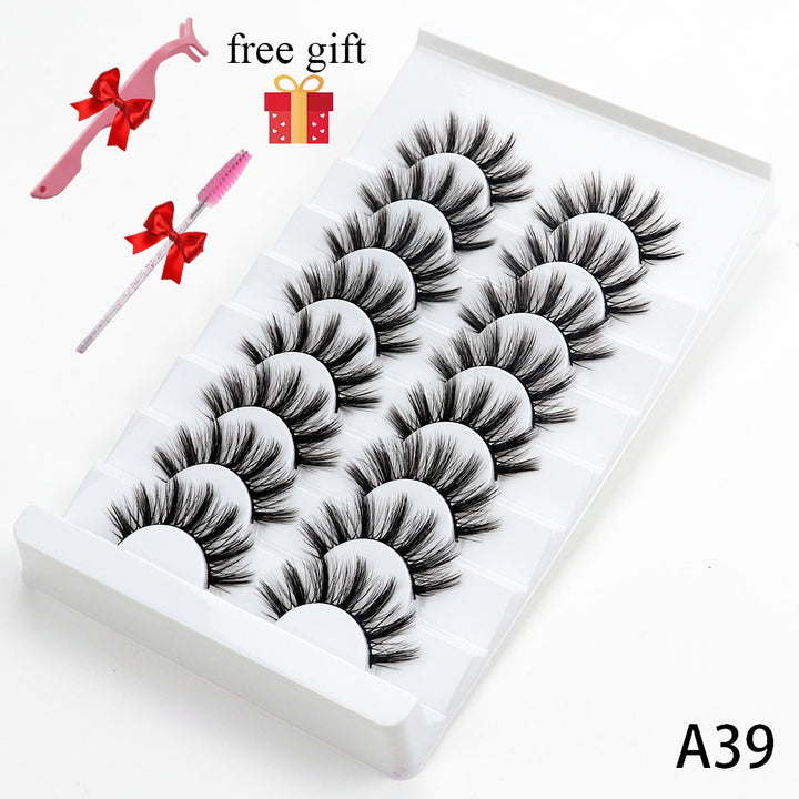 Fluffy Natural False Eyelashes A39