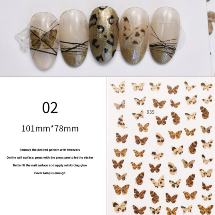 Butterfly Nail Stickers Decals 002 China