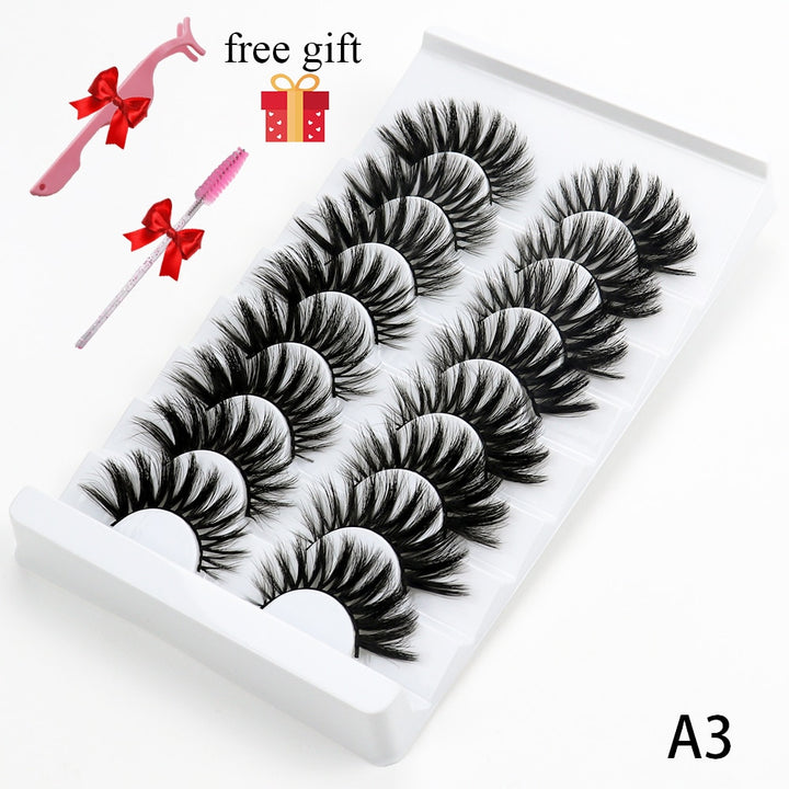 Fluffy Natural False Eyelashes A3