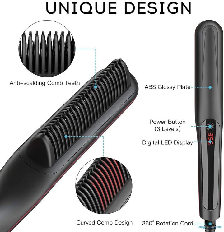 heated straighten hair brushes