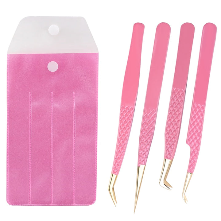 eyelashes extension stainless. Pink 4pcs