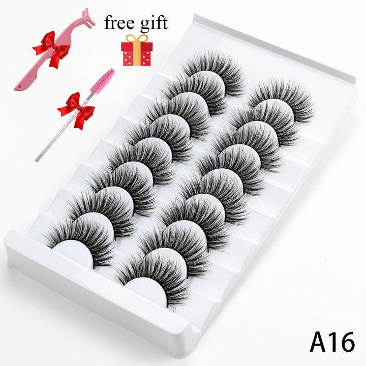 Fluffy Natural False Eyelashes A16