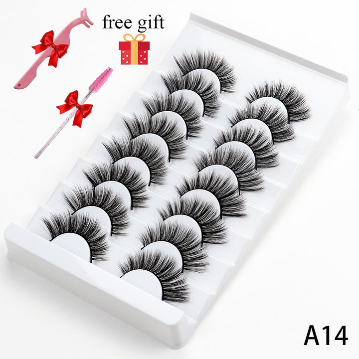 Fluffy Natural False Eyelashes A14