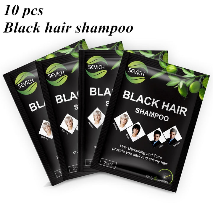 SEVICH Black Hair Shampoo Dye. 10pcs Black