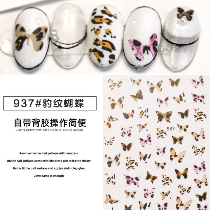 Butterfly Nail Stickers Decals 937 China