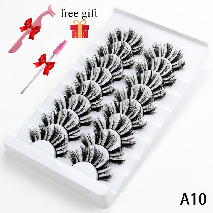 Fluffy Natural False Eyelashes A10