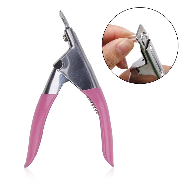 Straight Nail Cutter Clippers. Pink