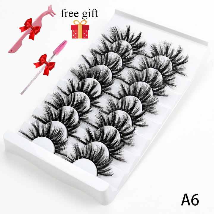 Fluffy Natural False Eyelashes A6