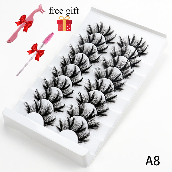 Fluffy Natural False Eyelashes A8