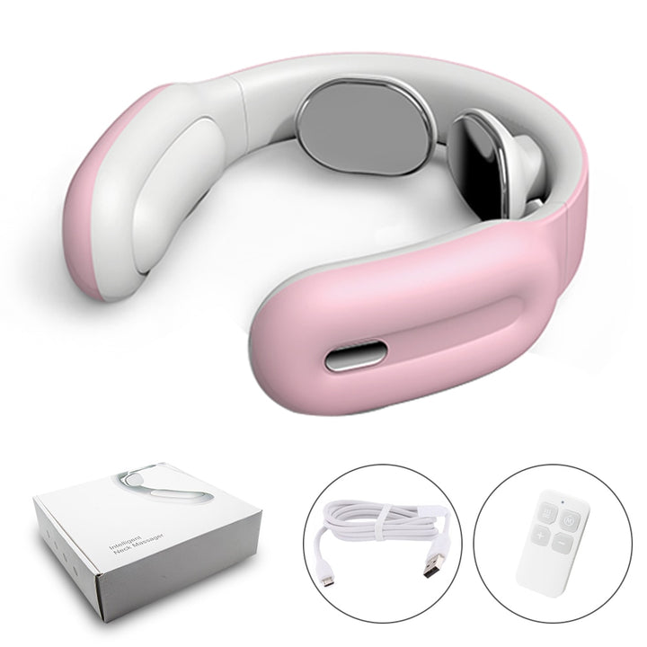 Electric Neck Pain Relief Tool button pink