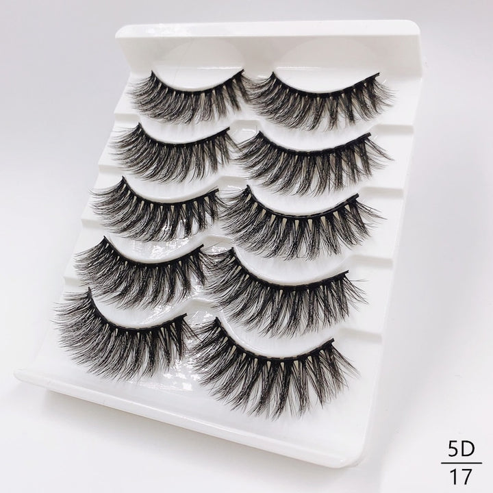 Fluffy Natural False Eyelashes 5D17