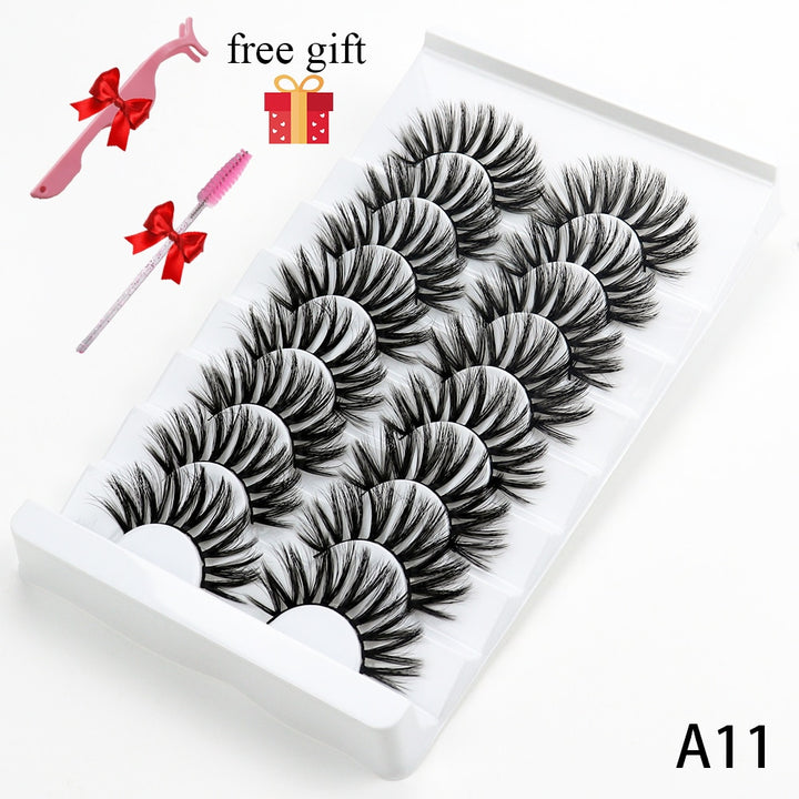 Fluffy Natural False Eyelashes A11