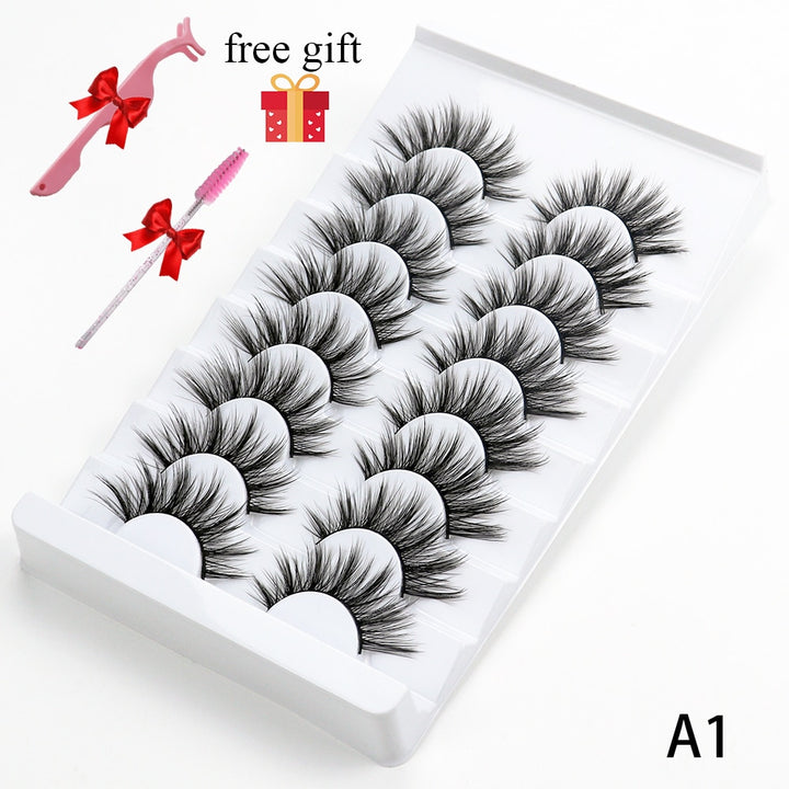 Fluffy Natural False Eyelashes A1