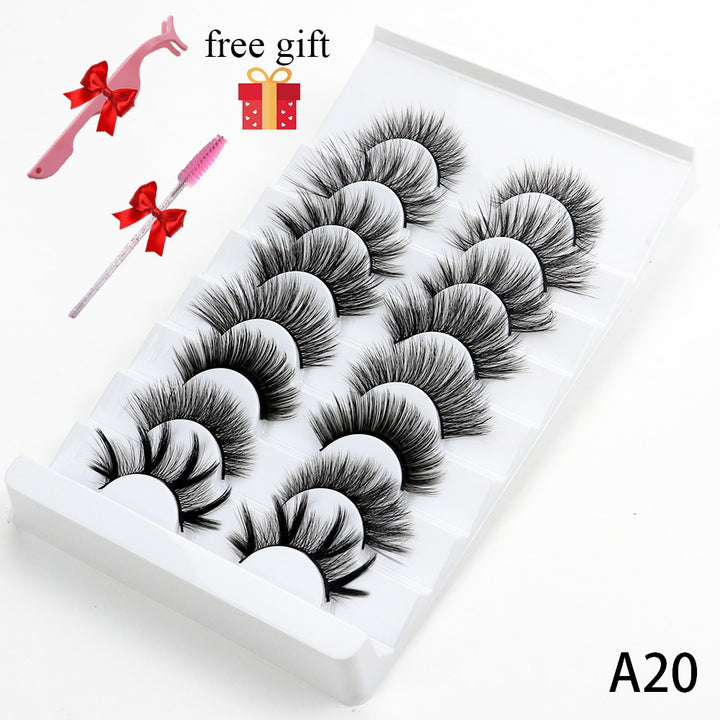 Fluffy Natural False Eyelashes A20