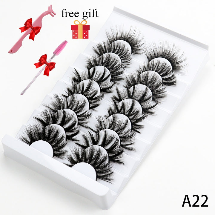 Fluffy Natural False Eyelashes A22