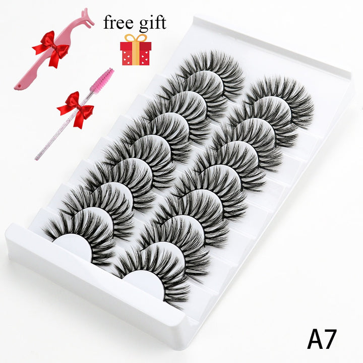 Fluffy Natural False Eyelashes A7