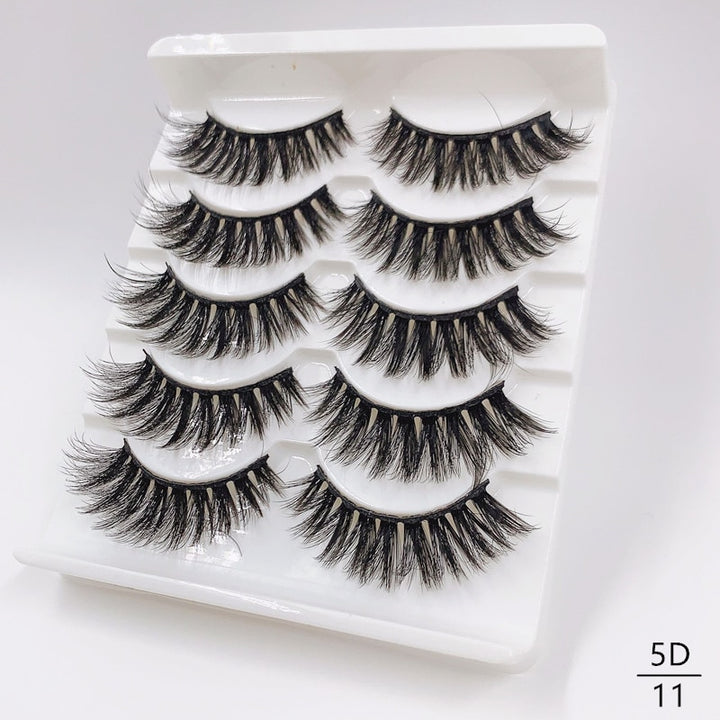 Fluffy Natural False Eyelashes 5D11