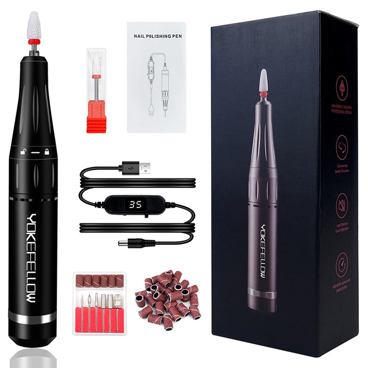 Electric Nails Drill Manicure. 201 Pen-Black