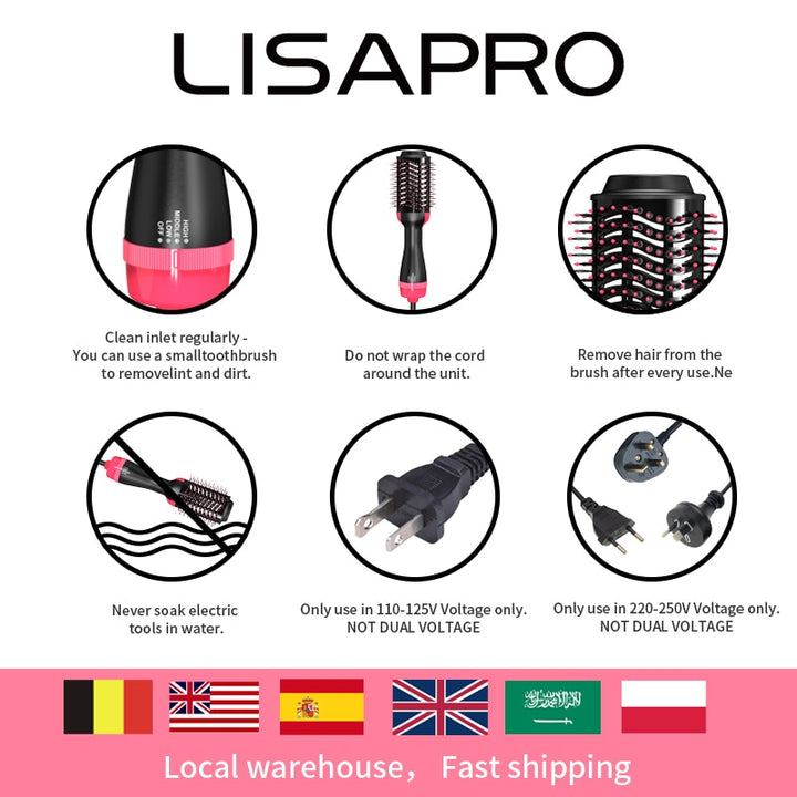 LISAPRO Hot Hair Brush Dryers.