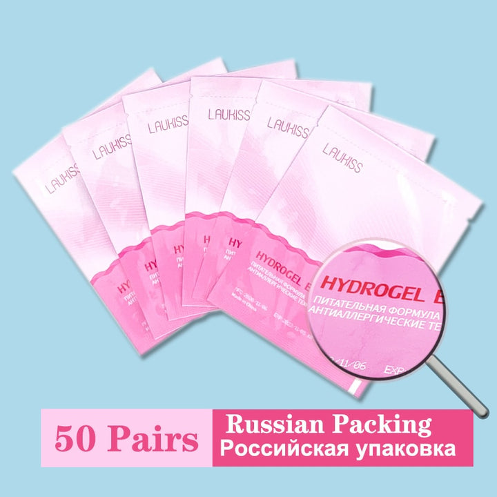 Eye Patches Under Eyelash Pads 50Pair Pink Russian China