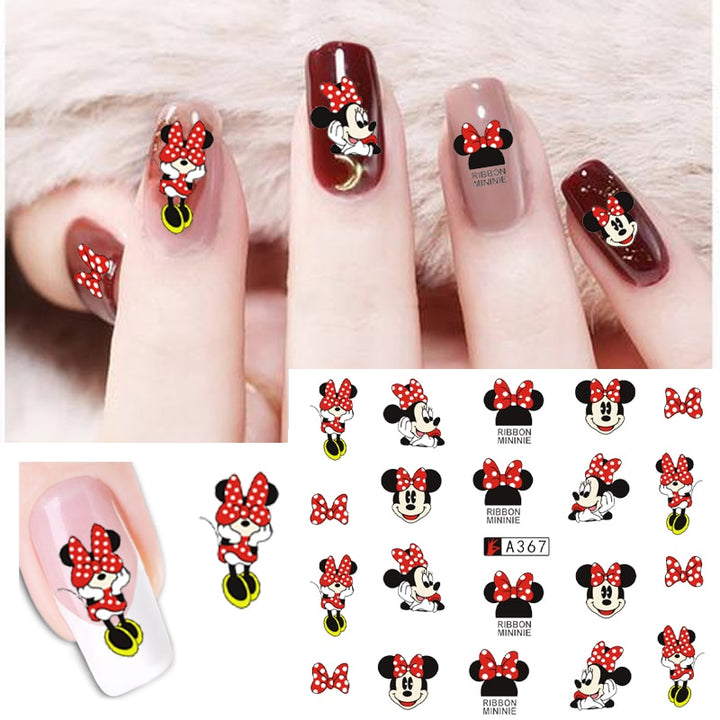 Nails Minnie Stitch Art Decals A367