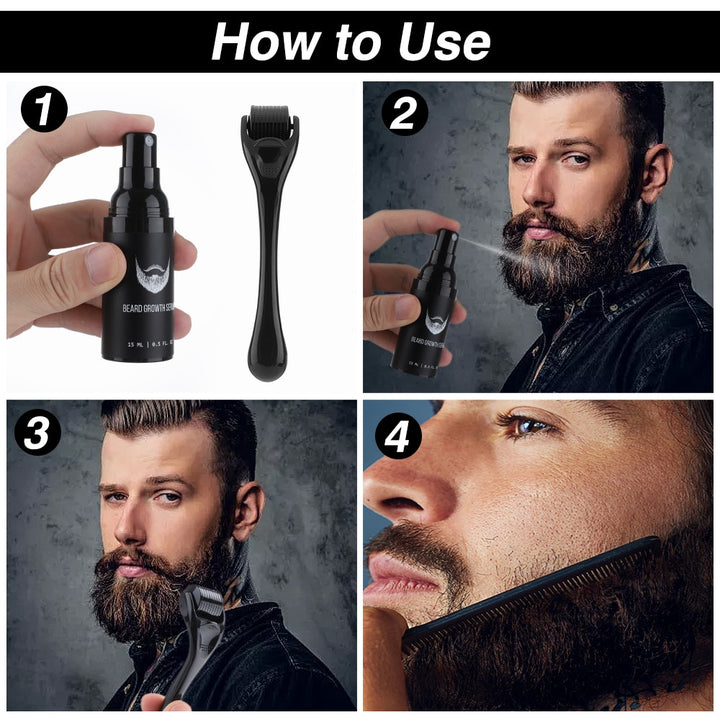 Beard Growth conditioners Kit.