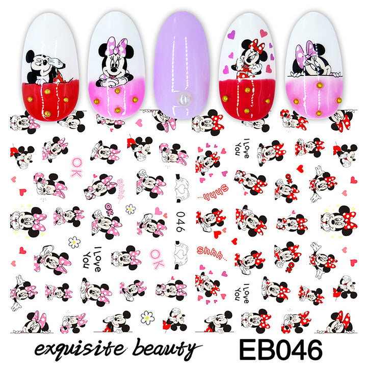 Nails Minnie Stitch Art Decals EB046