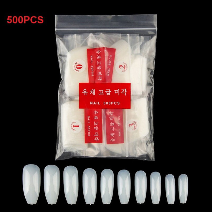 Acrylic Clear False Nails Tips 500pcs-BL-N