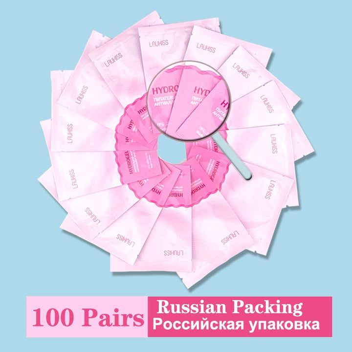 Eye Patches Under Eyelash Pads 100Pair Pink Russian China