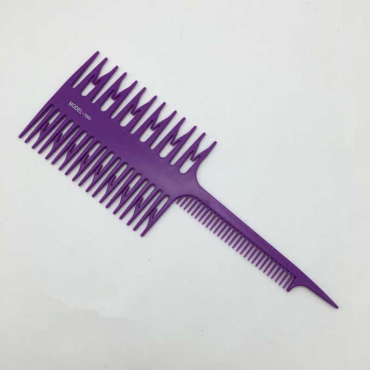 Hair Brush Fish Bone Tail Comb Purple