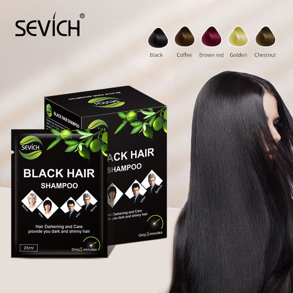 SEVICH Black Hair Shampoo Dye.